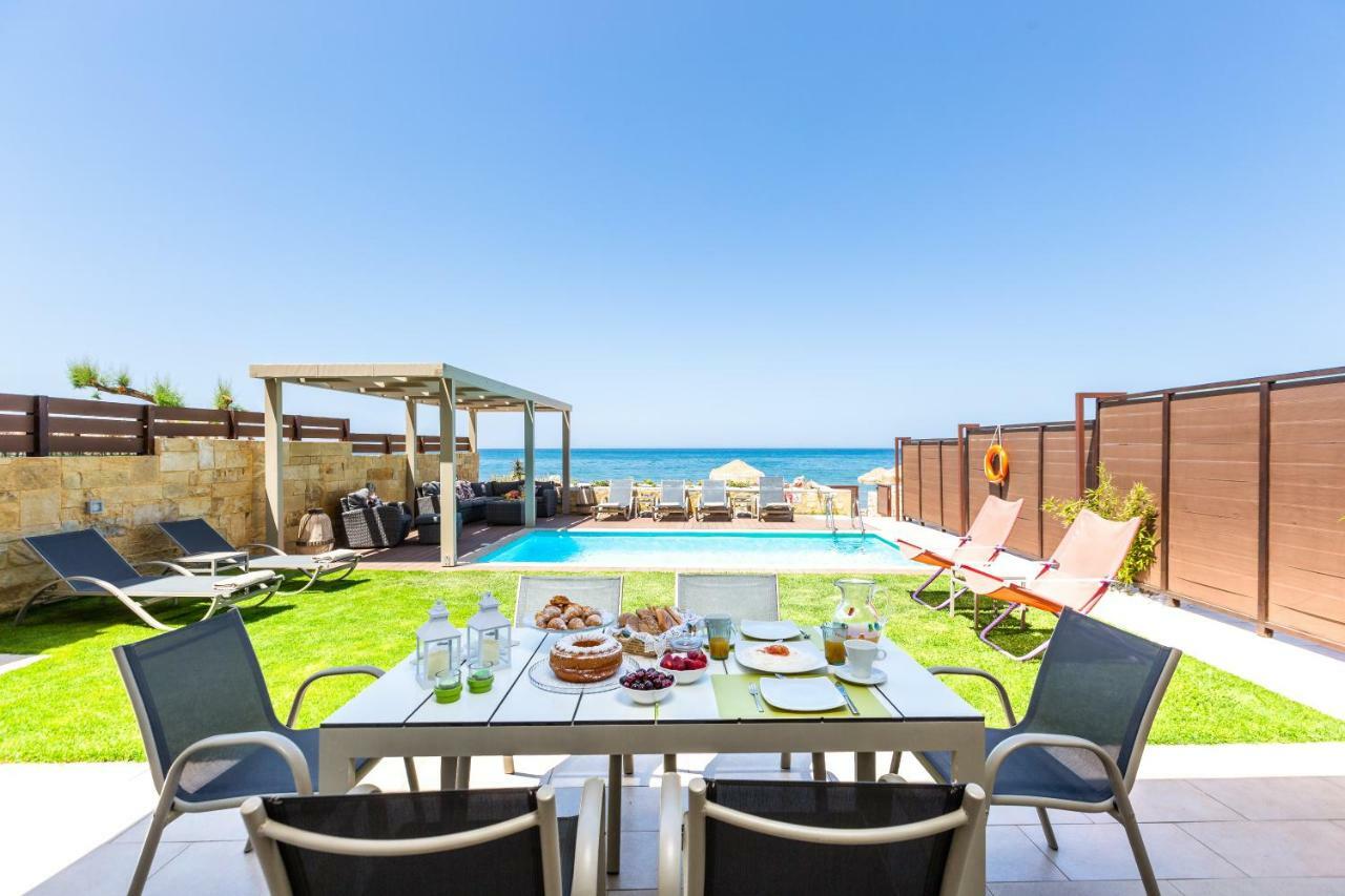 Espera Luxury Beach Front Residence With Pool & Bbq, By Thinkvilla Rethymno (Crete) Bagian luar foto