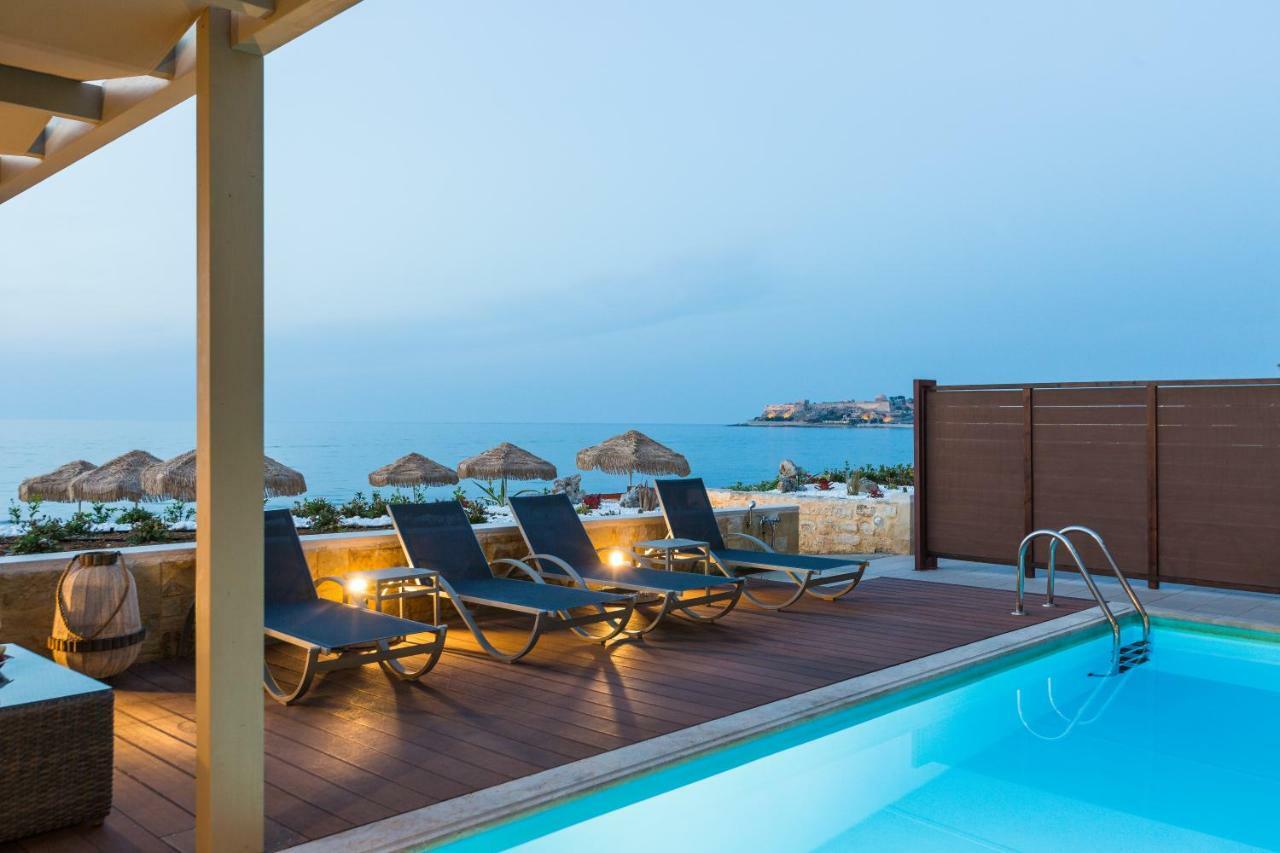 Espera Luxury Beach Front Residence With Pool & Bbq, By Thinkvilla Rethymno (Crete) Bagian luar foto