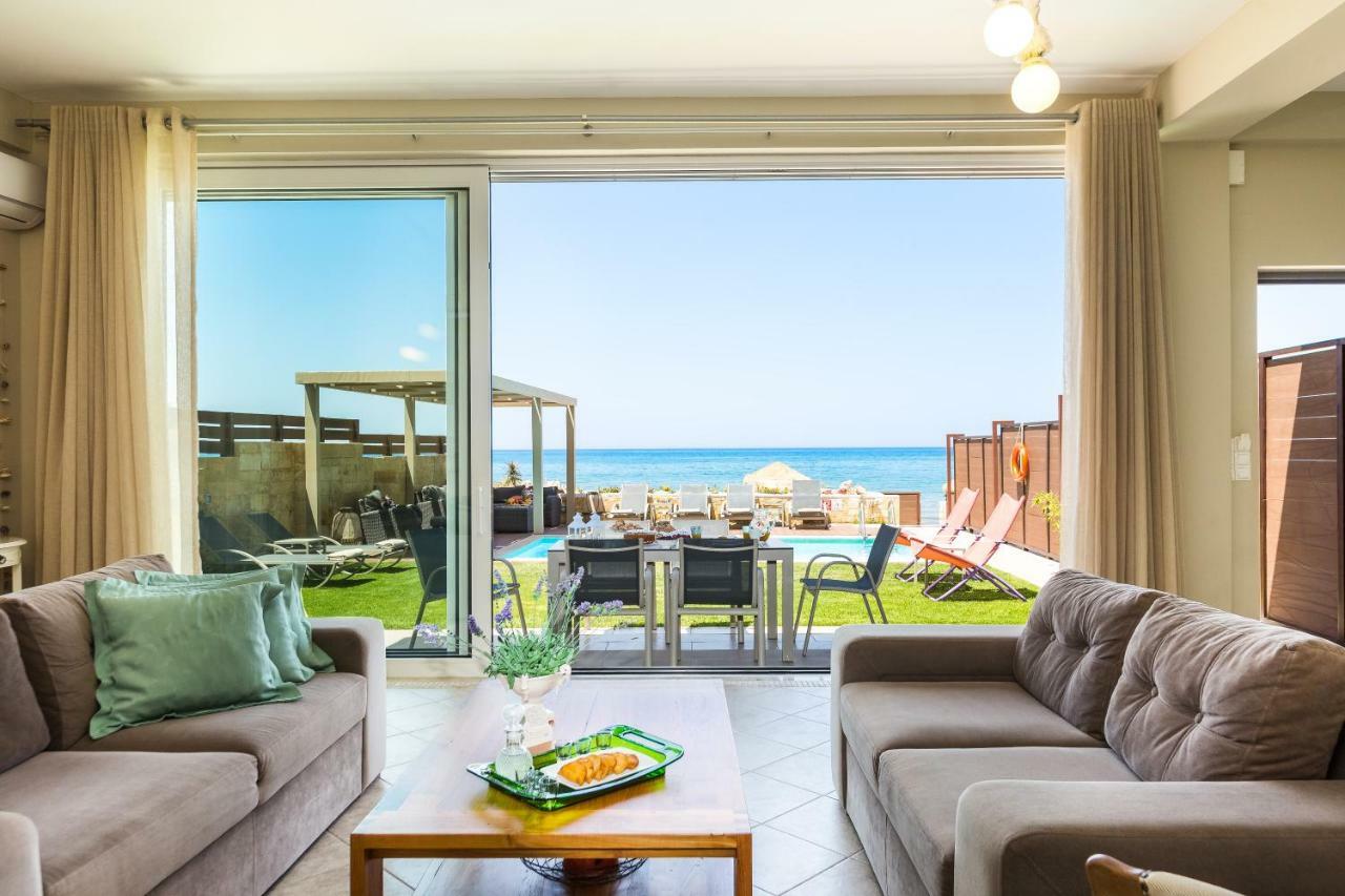 Espera Luxury Beach Front Residence With Pool & Bbq, By Thinkvilla Rethymno (Crete) Bagian luar foto